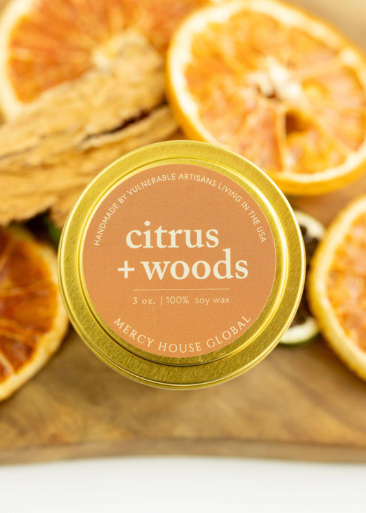 Citrus + Woods Candle | 3 oz. Tin